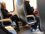 Секс скрытой камерой в поезде